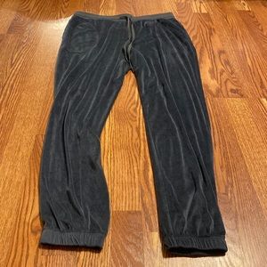 womens dark grey or navy maybe velvet pajama pants medium (8-10)